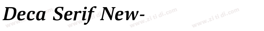 Deca Serif New字体转换